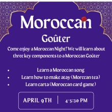 Flyer for Moroccan Goûter